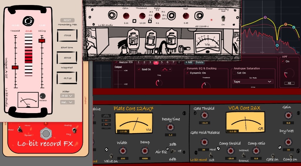 Lo-bit record Boutique Analog Modeling Audio Plugins Lineup